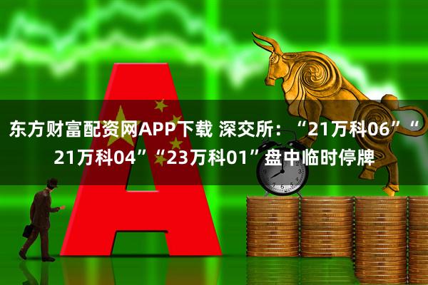 东方财富配资网APP下载 深交所：“21万科06”“21万科04”“23万科01”盘中临时停牌